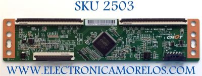 T-CON PARA TV VIZIO / NUMERO DE PARTE CV500U3-T03 / E3CCBB5000D / C17504SS0007C / E3CCBB5000D10G1GX12T0DBPH / PANEL TPT500WR-U3T03.DJ REV:S01U / DISPLAY CV500U3-T03 REV:01 / MODELO M50Q7-J01 LTYHG7KX